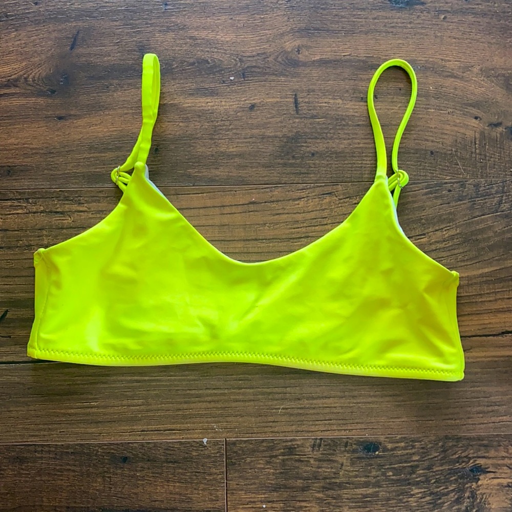 Neon Yellow Bikini Top